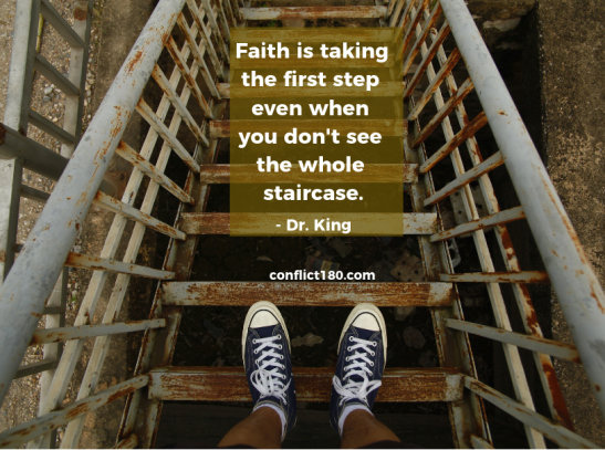 Faith is taking first step_King